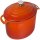 Vogue GH312 6-Liter Oval Gusseisen-Auflaufform, Orange & Creme, emailliert, induktionsgeeignet, 125x230x305 mm