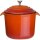 Vogue GH312 6-Liter Oval Gusseisen-Auflaufform, Orange & Creme, emailliert, induktionsgeeignet, 125x230x305 mm