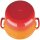 Vogue GH312 6-Liter Oval Gusseisen-Auflaufform, Orange & Creme, emailliert, induktionsgeeignet, 125x230x305 mm