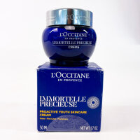 LOCCITANE Immortelle Precious Youth Anti-Aging Creme 50 ml mit Bio-Immortelleöl, Dreifache Faltenreduzierung, Hautpflege