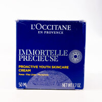 LOCCITANE Immortelle Precious Youth Anti-Aging Creme 50 ml mit Bio-Immortelleöl, Dreifache Faltenreduzierung, Hautpflege