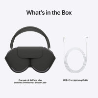 Apple AirPods Max A2096 Over-Ear-Kopfhörer kabellos Schwarz mit Smart Case USB-C kompatibel iOS iPadOS Apple Watch Mac