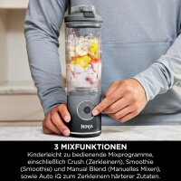 Ninja Blast Max Portable Blender 570 ml, Rechargeable, Leakproof, 3 Functions for Smoothies & Protein Shakes, Cool Grey