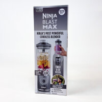 Ninja Blast Max Portable Blender 570 ml, Rechargeable, Leakproof, 3 Functions for Smoothies & Protein Shakes, Cool Grey