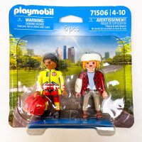 PLAYMOBIL 71506 DuoPack Sanitäter mit Patient, 6-teilig, für Kinder 4-10 Jahre, Kleinteile