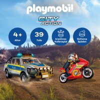 Playmobil City Action 71875 Polizei-Pick-Up mit Licht & Sound, 39 Teile, Verfolgungsjagd, 4-10 Jahre, actionreiches Spielzeug