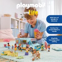 PLAYMOBIL 71904 My Life Eiswagen Strandurlaub, 101 Teile, Figuren & Fahrzeug, 4-10 Jahre Strandabenteuer