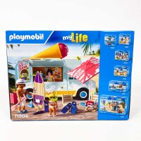 PLAYMOBIL 71904 My Life Eiswagen Strandurlaub, 101 Teile, Figuren & Fahrzeug, 4-10 Jahre Strandabenteuer