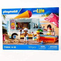 PLAYMOBIL 71904 My Life Eiswagen Strandurlaub, 101 Teile, Figuren & Fahrzeug, 4-10 Jahre Strandabenteuer