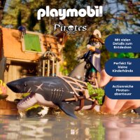 PLAYMOBIL 71793 Pirates Giant Shark Adventure, 21 pieces, pirate figures, for ages 4-10