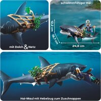 PLAYMOBIL 71793 Pirates Giant Shark Adventure, 21 pieces, pirate figures, for ages 4-10
