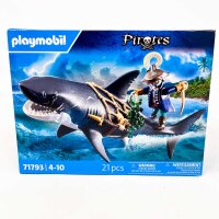 PLAYMOBIL 71793 Pirates Giant Shark Adventure, 21 pieces, pirate figures, for ages 4-10