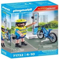 Playmobil Action Heroes 71732 Fahrradpolizist mit Ladestation, 15 Teile, für Kinder 4-10 Jahre