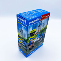 Playmobil Action Heroes 71732 Fahrradpolizist mit Ladestation, 15 Teile, für Kinder 4-10 Jahre