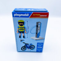 Playmobil Action Heroes 71732 Fahrradpolizist mit Ladestation, 15 Teile, für Kinder 4-10 Jahre