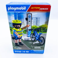 Playmobil Action Heroes 71732 Fahrradpolizist mit Ladestation, 15 Teile, für Kinder 4-10 Jahre
