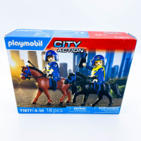 Playmobil City Action 71877 Polizeireiterstaffel mit 18 Teilen, für Kinder 4-10 Jahre