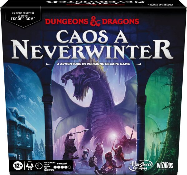 HASBRO Dungeons & Dragons Chaos a Neverwinter Escape Room Board Game for 2-6 players with puzzles and secrets