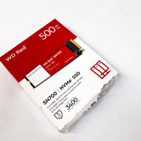 WD Red SN700 500 GB M.2 2280 SSD für NAS-Caching und Speicherung, bis zu 3400 MB/s Lese- und Schreibgeschwindigkeit