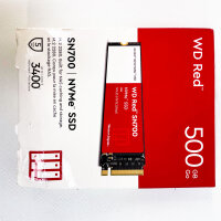 WD Red SN700 500 GB M.2 2280 SSD für NAS-Caching und Speicherung, bis zu 3400 MB/s Lese- und Schreibgeschwindigkeit