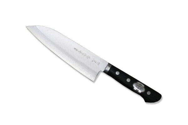 Warikomi Santoku Kochmesser 165 mm VG-10 Edelstahl Serie 3000 KC-142, scharf, langlebig, vielseitig