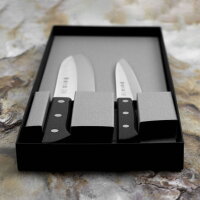 Tojiro Basic TBS-200 Küchenmesser Set 2-teilig VG-10 Stahl Universalmesser 13,5 cm Santoku 16,5 cm
