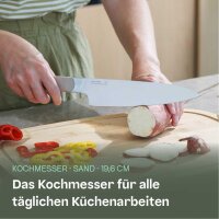 BergHOFF Home Chef’s Knife 20 cm, Stainless Steel, Sand-Colored Handle, Kitchen Knife for Precise Cutting