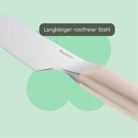 BergHOFF Home Chef’s Knife 20 cm, Stainless Steel, Sand-Colored Handle, Kitchen Knife for Precise Cutting