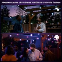 Philips Hue Festavia Globe 7m LED string lights, 10 globes, White & Colour Ambiance, dimmable, Zigbee, Wi-Fi, Matter Smart Control