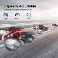 ATOYX Mini-Drohne 2,4 GHz Quadcopter mit 6-Achsen-Gyro, 4 Kanäle, tragbar, 2 Akkus, ideal für Kinder und Anfänger