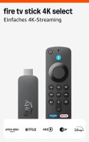 Amazon Fire TV Stick 4K Select Streaming Stick, latest generation, 8 GB, WiFi 5 for 4K movies, series, free & live TV