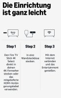 Amazon Fire TV Stick 4K Select Streaming Stick, latest generation, 8 GB, WiFi 5 for 4K movies, series, free & live TV