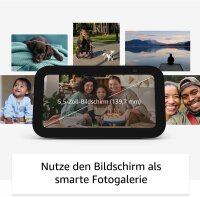 Echo Show 5 Smart Display 5,5 Zoll Anthrazit H97N6S mit Alexa, WLAN, Bluetooth, Kamera, Mikrofon, Smart-Home-Steuerung, Streaming, Line-Out 3,5 mm