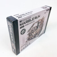 ROKR Robotime LGA01 3D Wooden Puzzle Marble Run with Gear Drive and Acrylic Stand, 10 Steel Balls, Model Kit for Adults Ages 14 and Up