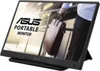 ASUS ZenScreen MB165B tragbarer 15,6" USB-Monitor, HD 1366x768, automatische Drehung, leicht, Smart Case, Stativfuß, TN-Panel, entspiegelt, schwarz