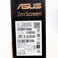 ASUS ZenScreen MB165B tragbarer 15,6" USB-Monitor, HD 1366x768, automatische Drehung, leicht, Smart Case, Stativfuß, TN-Panel, entspiegelt, schwarz