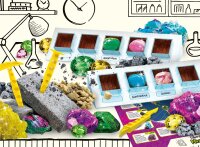 Liscianigiochi 83923 Mineralogie Labor Set mit Ausgrabungsblock, Werkzeugen und Poster, 38,8x28,5x7,8 cm, für 7–12 Jahre