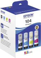 Epson 104 Multipack Refill Ink 4x65ml Black Cyan Yellow Magenta compatible with ET-1800 series and other models