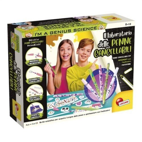 Lisciani IM A GENIUS Laboratory of Erasable Pens Experiment Kit with erasable pens for ages 7–12