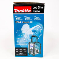 Makita DMR112 Baustellenradio IP64 Spritzwassergeschützt DAB+ UKW AUX Bluetooth USB LXT 18V 14,4V CXT 12V Max Li-Ion