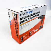 Protmex 21V Brushless Akku-Schlagschrauber 1/2 Zoll 1200 Nm 900 ft-lbs 2x4,0 Ah variabel Orange/Schwarz