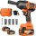 Protmex 21V Brushless Akku-Schlagschrauber 1/2 Zoll 1200 Nm 900 ft-lbs 2x4,0 Ah variabel Orange/Schwarz