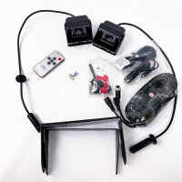 Vehicle reversing camera system with 7” monitor, 2 cameras, 15m cable, 12V/24V, PAL/NTSC, 1024x600, 6W