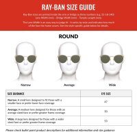 Ray-Ban RB3447 Unisex Sonnenbrille, runder Metallrahmen, 100% UV-Schutz, Nasenpads, Mikrofasertuch, Lederetui