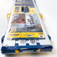 Werner 79023 verstellbare Arbeitsplattform, 136 kg Tragkraft, 10-fach höhenverstellbar 51–76 cm, silber, mit verstellbaren Beinen für unebenen Boden und Treppen