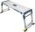 Werner 79023 verstellbare Arbeitsplattform, 136 kg Tragkraft, 10-fach höhenverstellbar 51–76 cm, silber, mit verstellbaren Beinen für unebenen Boden und Treppen