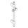 GROHE 27136001 Relexa Rainshower Shower Rail 1150 mm Metal Chrome with Wall Brackets, Gliders, Joint