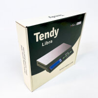 Tendy Libra Bluetooth 5.3 Tischwaage 30 kg Edelstahl LCD Tara PCS App-Unterstützung für Scriptor Etikettendrucker