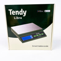 Tendy Libra Bluetooth 5.3 Tischwaage 30 kg Edelstahl LCD Tara PCS App-Unterstützung für Scriptor Etikettendrucker