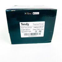 Tendy Scriptor 2600 mAh Bluetooth thermal label printer with 3-5 hours battery life and freeze-proof 76x50 mm labels